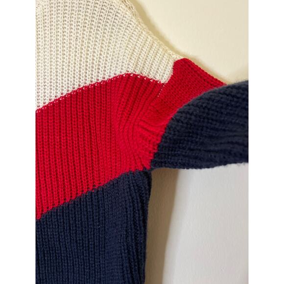 Ten Sixty Sherman Chevron Stripe Colorblock High-Neck Sweater - Picture 10 of 16